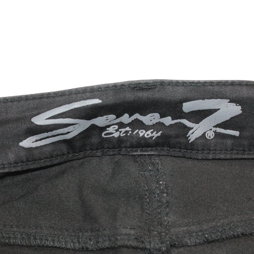 Seven7 Womens Sz 8 Jeans Black Tummyless High-Rise Skinny Leg Stretch Denim - Picture 11 of 13